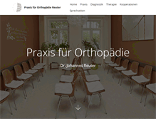 Tablet Screenshot of orthopaedie-reuter.de